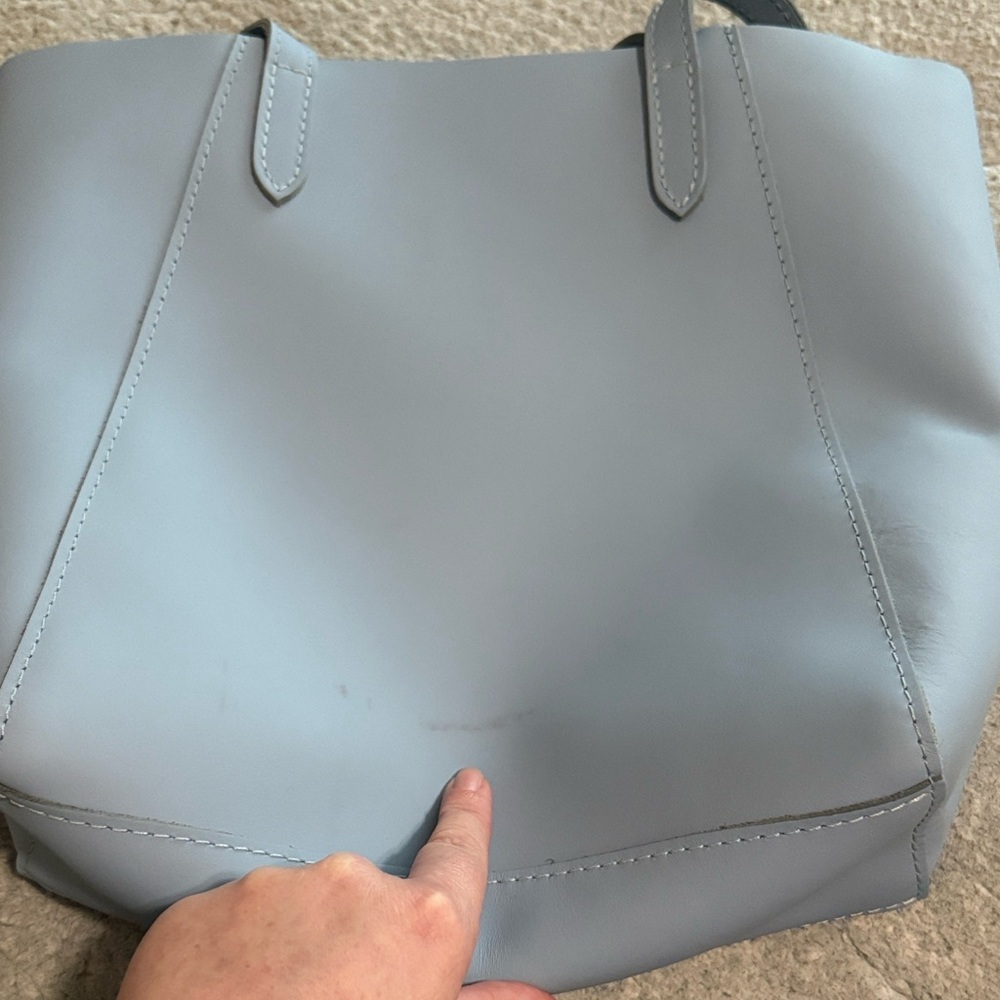 Portland Leather Light Blue Women's Tote - Rare! - Picture 2 of 4